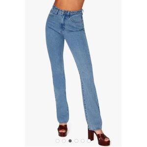 WeWoreWhat The Icon Blue Straight Leg Jeans Size 26